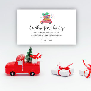Carte D'accompagnement Carnets de voiture rouge de Noël pour bébé