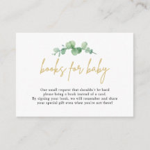 Carnets Eucalyptus Aquarelle pour Baby Insert Card