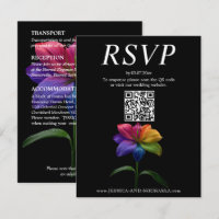 🌈Carte 3‑en‑1 numérique RSVP + Détails + Adultes