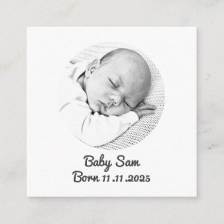Carte D'accompagnement "Carte de boîtier pour bébé - Photo et nom personn