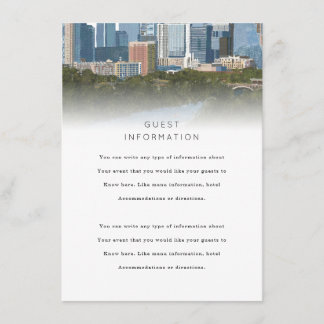 Carte D'accompagnement Carton de mariage à Austin Texas