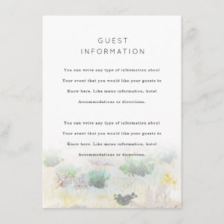 Carte D'accompagnement Carton de mariage avec paysage désertique