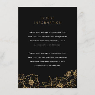 Carte D'accompagnement Carton de mariage Bouquet d'anémones