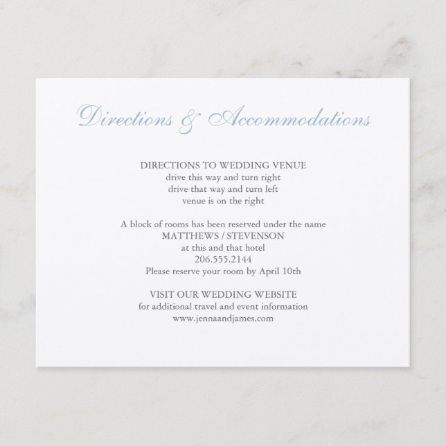 Carte D'accompagnement Carton de mariage Hydrangea (Devant)