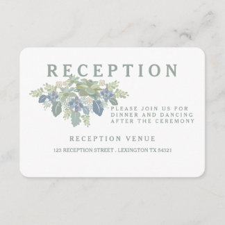 Carte D'accompagnement Carton de réception de mariage Bouquet floral succ