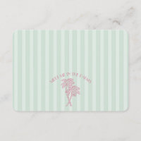 Carton de registre de plage pastel Green Palm Spri