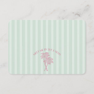 Carte D'accompagnement Carton de registre de plage pastel Green Palm Spri