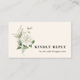 Carte D'accompagnement Carton de réponse de mariage à code QR et eucalypt