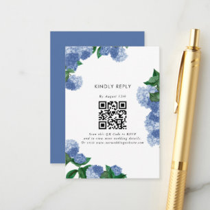 Carte D'accompagnement Carton de réponse de mariage moderne avec verdure