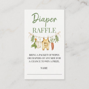 Carte D'accompagnement Carton de tirage au sort de couche pour baby showe