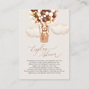 Carte D'accompagnement Carton d'encadrement de douche pour ballons d'ours