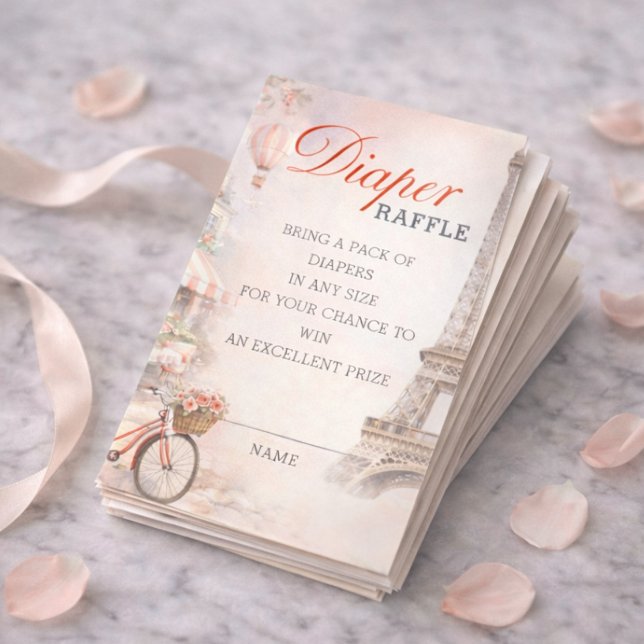 Carte D'accompagnement Carton d'insertion pour la tombola de couches pour (Créateur téléchargé)