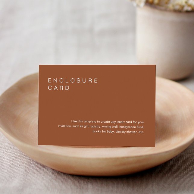 Carte D'accompagnement Carton d'invitation à insérer bohème SIENNA (Créateur téléchargé)