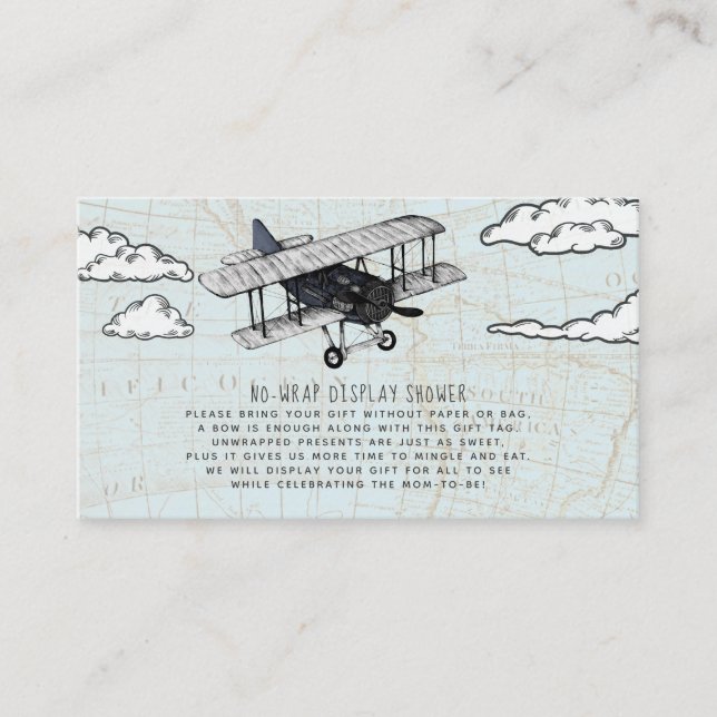 Carte D'accompagnement Carton d'invitation de douche pour exposition d'av (Devant)