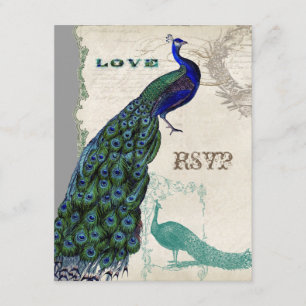 Carte D'accompagnement Carton d'invitation de mariage formel Vintage Peac