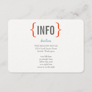 Carte D'accompagnement Carton d'invitation de mariage "Modern Merriment"