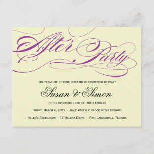 Carte D'accompagnement Carton d'invitation de soirée élégant avec écritur