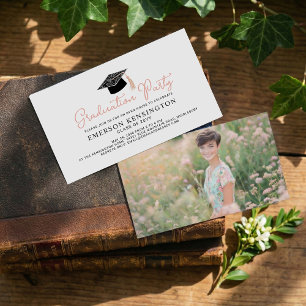 Carte D'accompagnement Carton d'invitation inséré à la main pour une fête