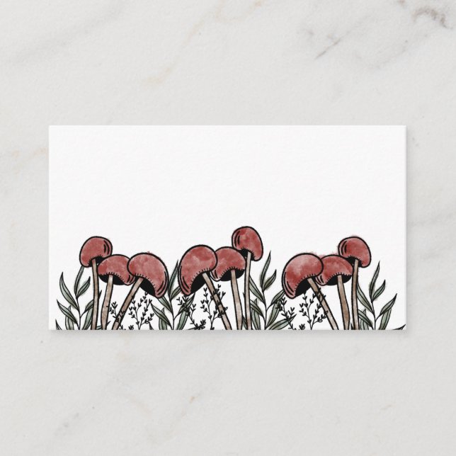 Carte D'accompagnement Casquettes de champignons rouges (Devant)