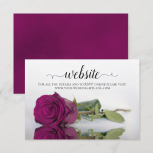 Carte D'accompagnement Cassis Berry Purple Rose Elégant Mariage Website