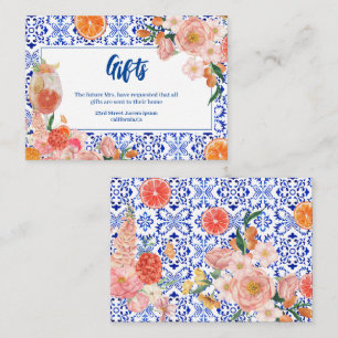 Carte D'accompagnement Ce Amore floral Spritz Fêtes des mariées Cadeaux