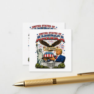 Carte D'accompagnement Célébration de l'Aigle Patriotique de l'Amérique 2