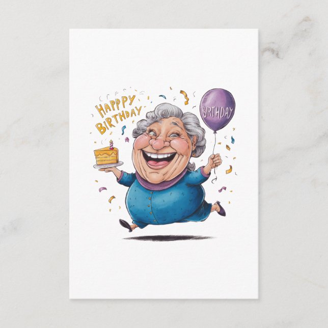 Carte D'accompagnement Célébration de l'anniversaire de grand-mère (Devant)