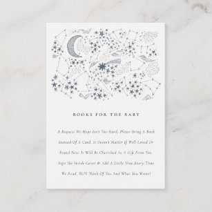 Carte D'accompagnement Céleste Starry Night Moon Livres Pour Baby shower