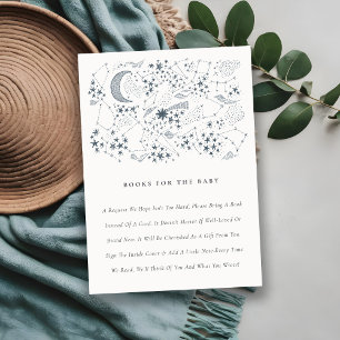 Carte D'accompagnement Céleste Starry Night Moon Livres Pour Baby shower