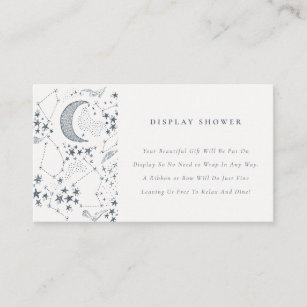Carte D'accompagnement Celestial Starry Night Display Baby shower de douc