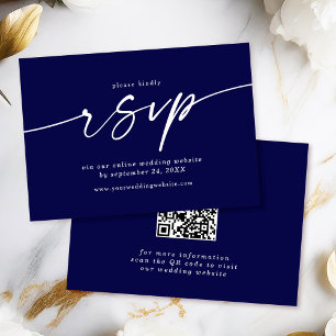 Carte D'accompagnement Celine ・ Site Web Mariage RSVP avec code QR