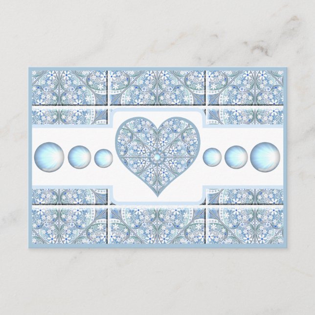 Carte D'accompagnement Céramique Lace Bleu clair (Devant)