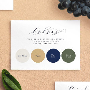 Carte D'accompagnement Cercles Élégants Minimalistes 4 Couleurs Mariage