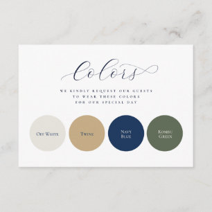 Carte D'accompagnement Cercles Élégants Minimalistes 4 Couleurs Mariage