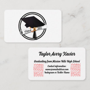 Carte D'accompagnement Cérémonie de remise des diplômes de la promotion 2