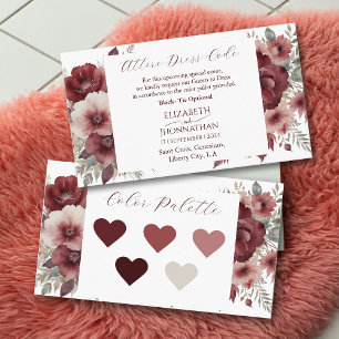 Carte D'accompagnement Cérémonie des Mariages floraux de Bourgogne Code v