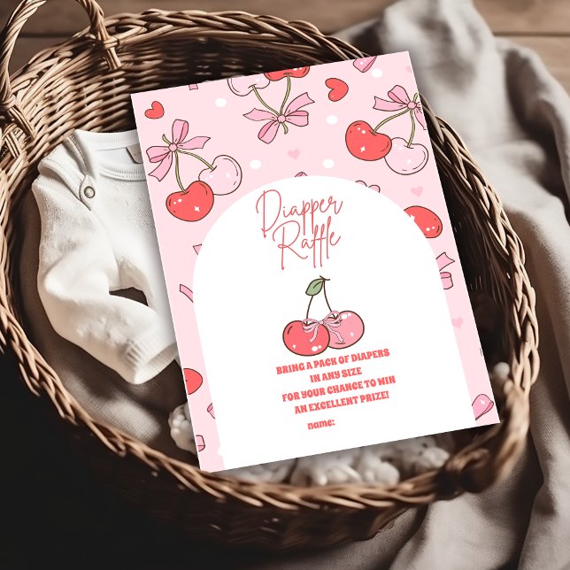 Carte D'accompagnement Cerise sur le dessus Diapper Raffle (Créateur téléchargé)