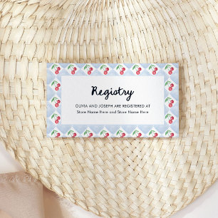 Carte D'accompagnement Cerises rétro Whimsical   Registre des Fêtes des m