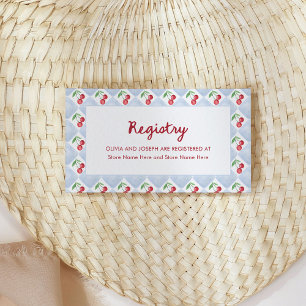 Carte D'accompagnement Cerises rétro Whimsical   Registre des Fêtes des m