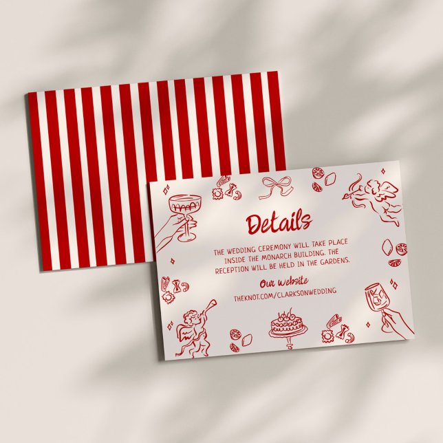 Carte D'accompagnement C'est Amore ! Détails italiens rouges (Créateur téléchargé)