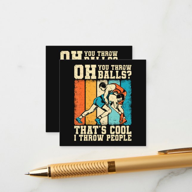 Carte D'accompagnement C'est Cool Je Lance Les Gens (Devant/Arrière en situation)