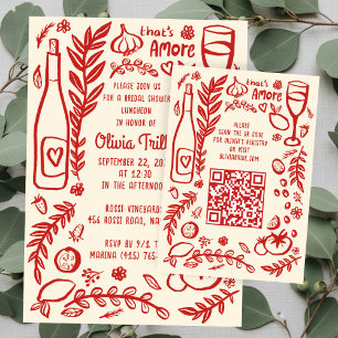 Carte D'accompagnement C'est l'Amore Nourriture Italienne Mariage CUSTOM 