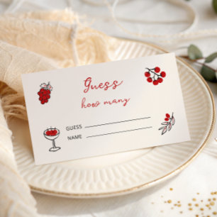Carte D'accompagnement C'est l'Amour Rouge Jeu de devinette pour la Baby