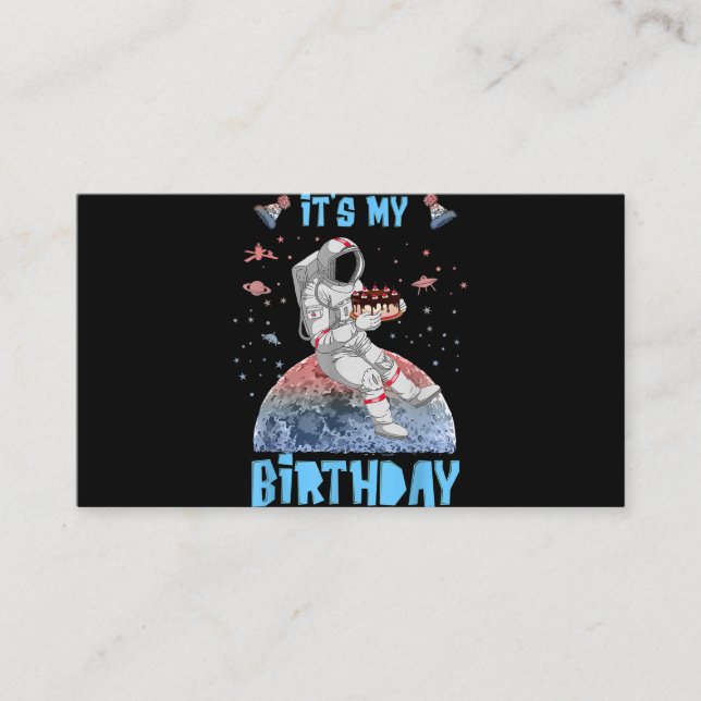 Carte D'accompagnement C'est mon anniversaire Astronaut Jeunes enfants de (Devant)