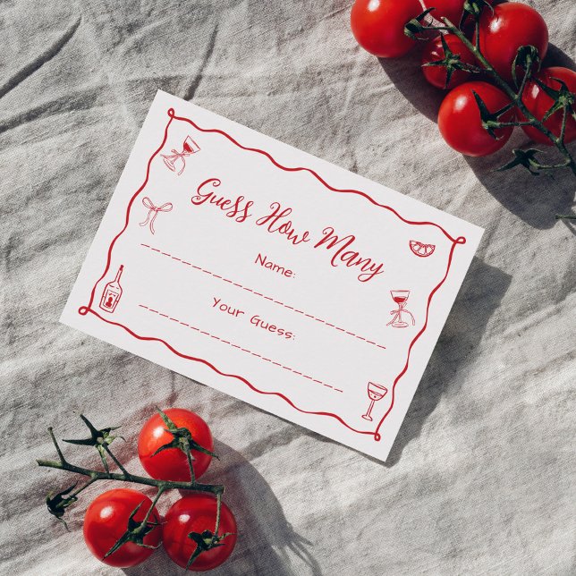 Carte D'accompagnement C'est plus Fête des mariées de deviner combien de  (Créateur téléchargé)