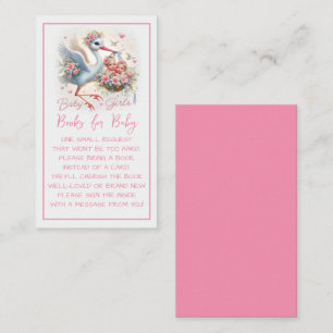 Carte D'accompagnement C'est Twin Girl's with Stork, Baby Girls et Flower