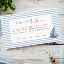 C'est un Baby shower garçon Nautical Diaper Raffle