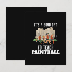 Carte D'accompagnement C'est un bon jour pour enseigner le paintball