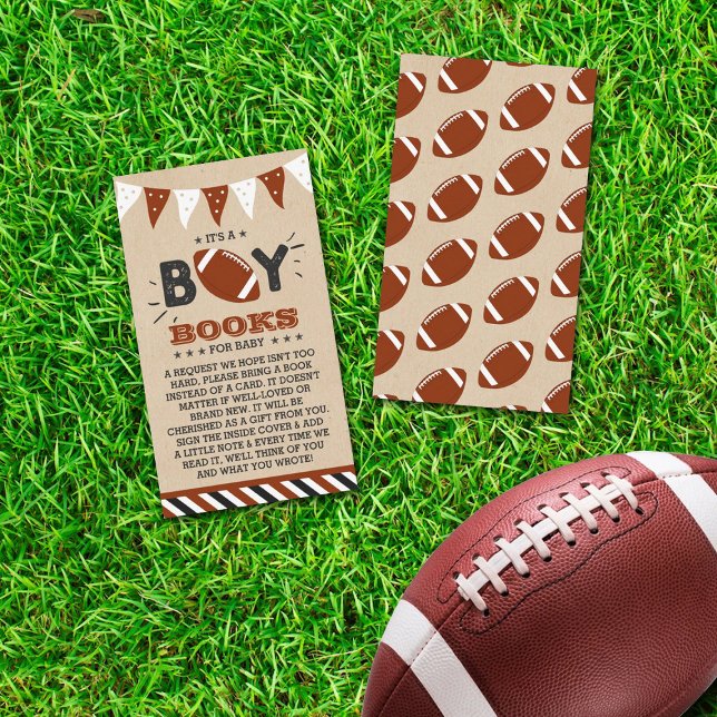 Carte D'accompagnement C'est un garçon ! Demande de Baby shower de footba (Créateur téléchargé)