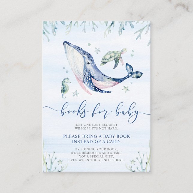 Carte D'accompagnement C'est un garçon sous la mer Livres pour bébé (Devant)